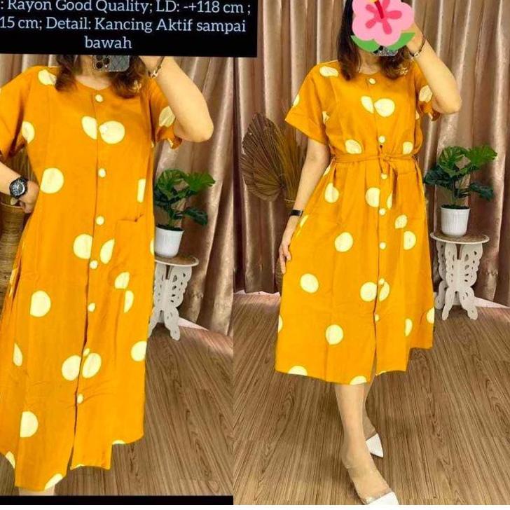 Harga Bersahabat.. Daster Andin/Daster Kekinian/Daster Full Kancing/Daster Santai/Daster Rayon/Daste