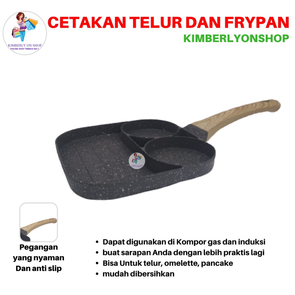 Frypan Egg Pan 2 Hole Grill Pan Pancake Pan Serbaguna