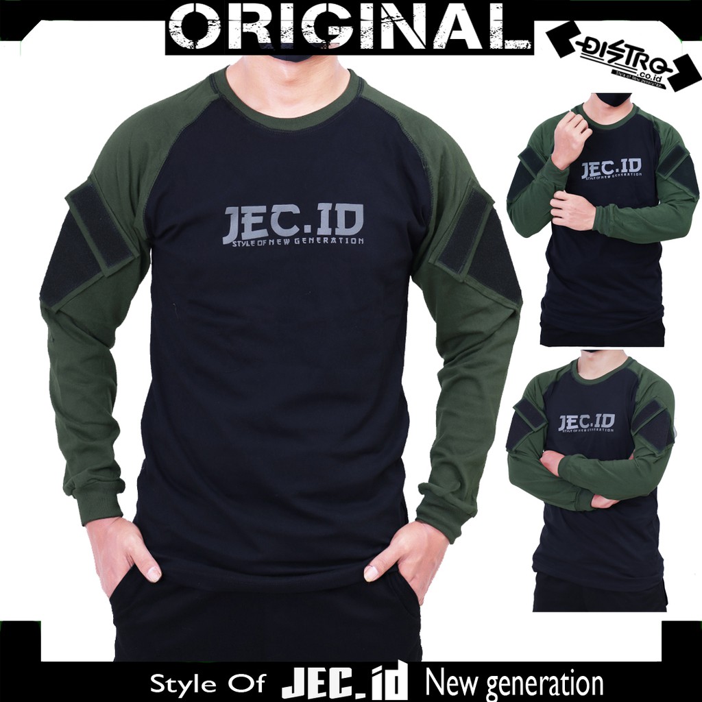 JEC ID Kaos Army Reglan Tactical Lengan Panjang Distro Premium