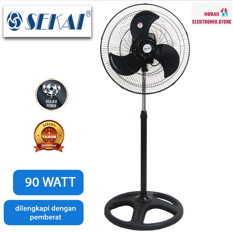 SEKAI Kipas Angin Berdiri / Stand Fan Tornado Metal 18 Inch - SFN 1808