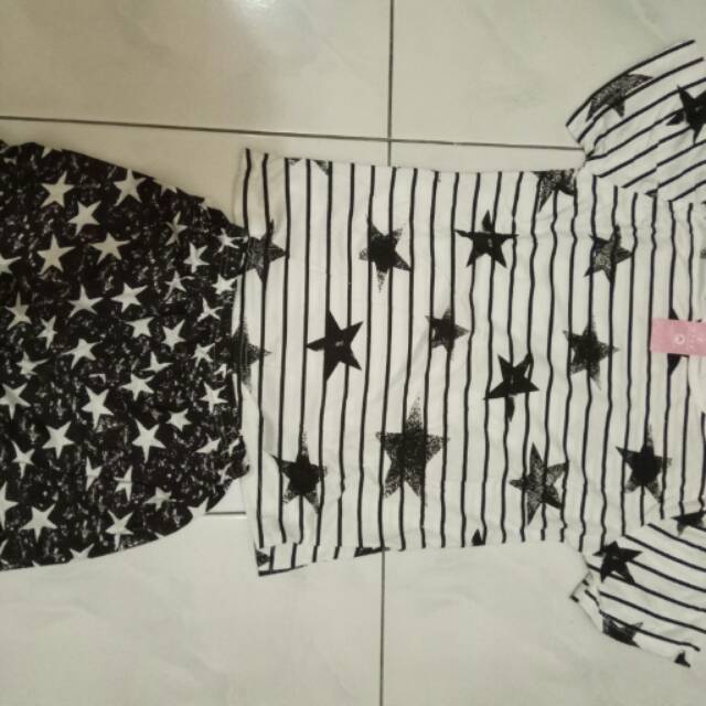 Baju tidur babydoll new piyama reseller grosir motif bintang
