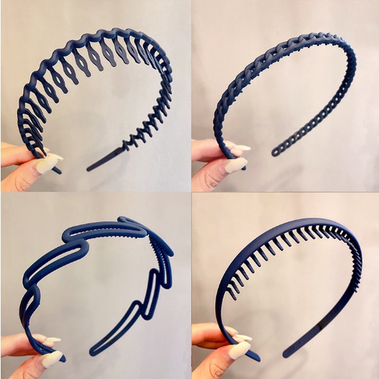 Bando Korea Perempuan Model Sirkam Anti Patah Bahan Plastik Aksesoris bandana Rambut Lucu Fashion Wanita kualitas import AK128