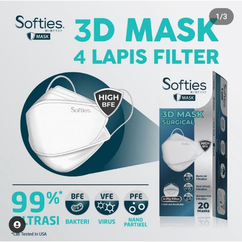 Masker Softies 3D MASK 4PLY