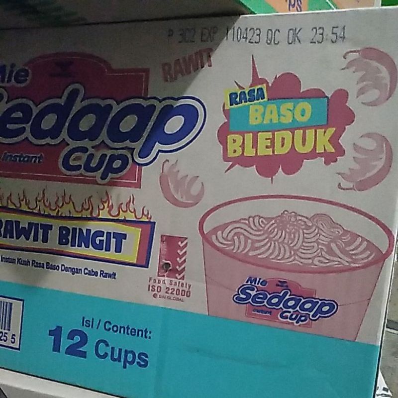 Mie Sedaap Cup Berbagai Variant 1 dus isi 12 Cup