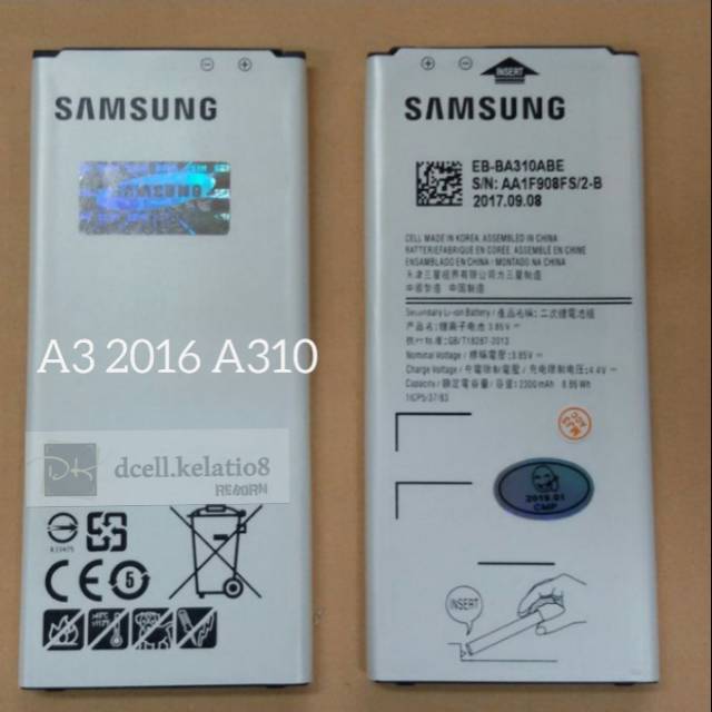 Baterai Batre Samsung A3 2016 A310