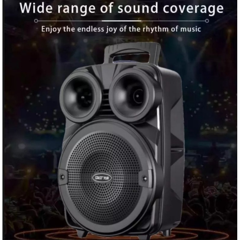 Speaker Bluetooth Karaoke Free Mic 6,5inch Fleco F3381/ Salon Aktif Portable Radio Fm Mp3 Super Bass Speaker Aktif Wireless