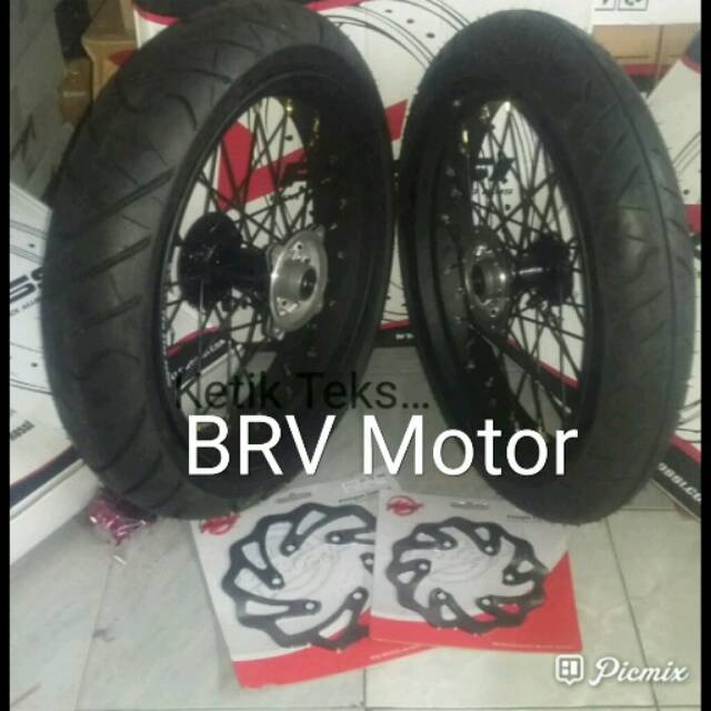 Jual Velg Klx Super Moto Super Jumbo Siap Pasang Full Set Velg Klx Dan