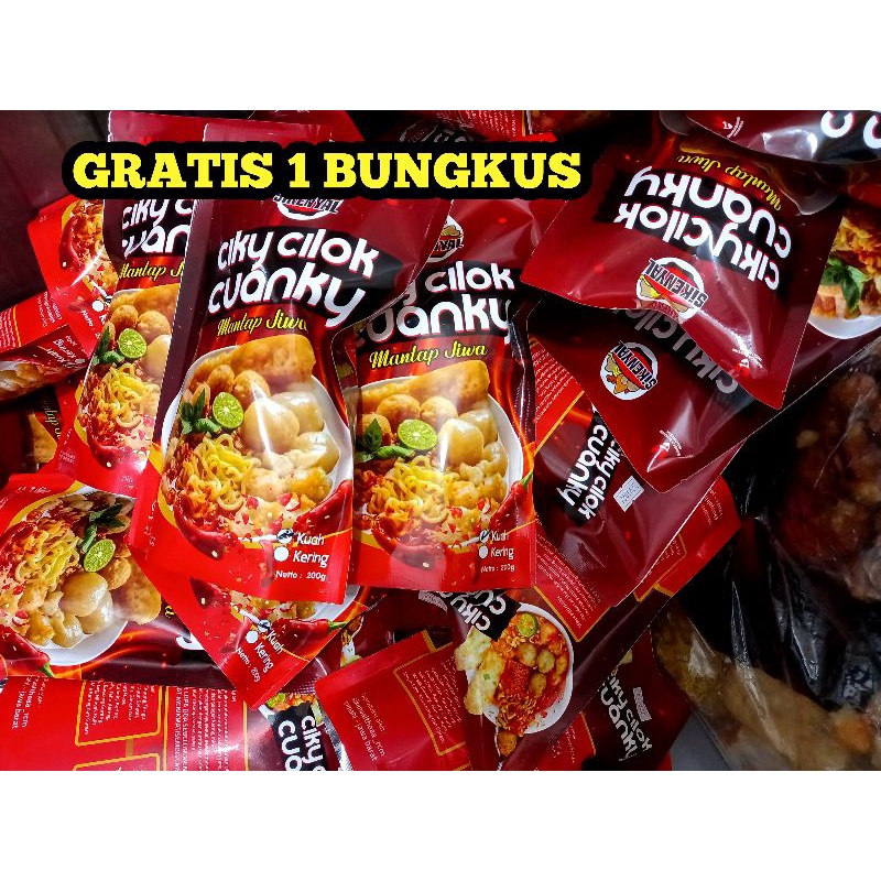 

GRATIS 1 beli 5 CILOK CUANKY TULANG LUNAK SIKENYAL