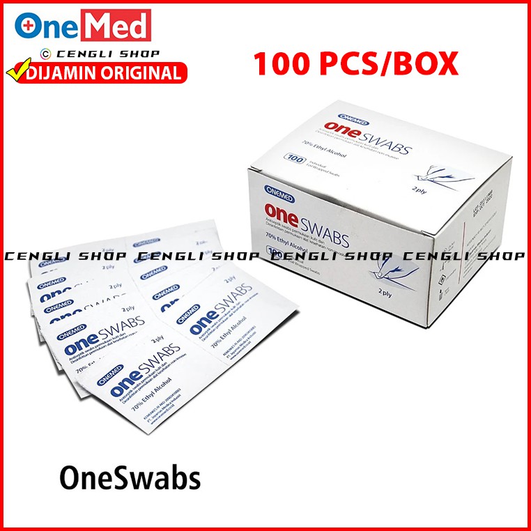 ONESWABS TISU BASAH ALKOHOL TISSUE TISSU ALCOHOL ONE SWABS SWAB KAPAS STERIL