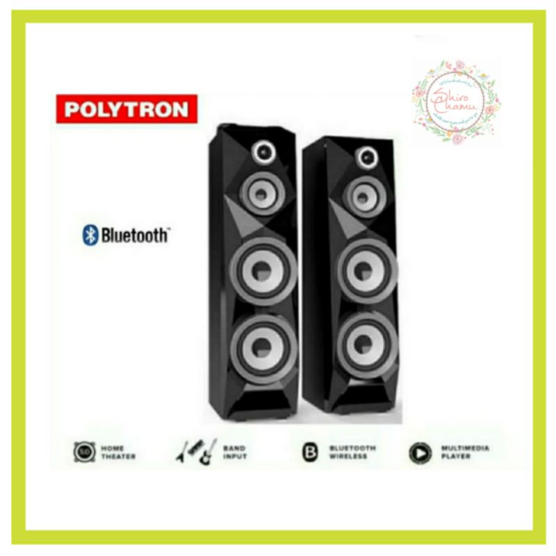 Polytron Speaker PAS 8B22 Active 3 Way Double Woofer Bluetooth Speaker
