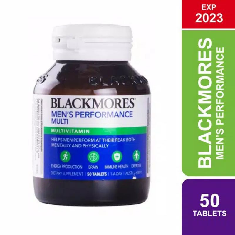 blackmores mens performance multi/vitamin cowok/vitamin import/vitamin aussie/vitamin kesehatan pria