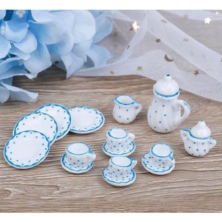 Ceramic Tea Cup Set Miniature - Miniatur Cangkir Teh Bahan Keramik