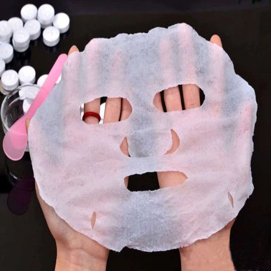 Masker Wajah Tablet Polos Kertas Tissue tissu Bahan  Compressed Facial Paper Tablet Mask Sheet terbaru termurah