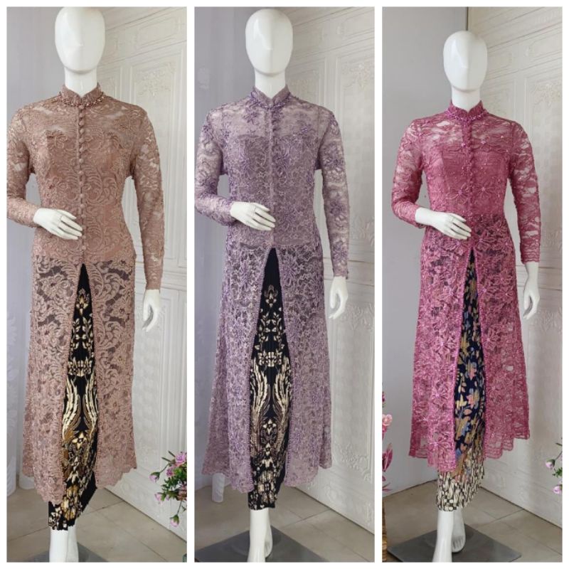 ATASAN KEBAYA PAYET PESTA IBU BESAN FULL BRUKAT FULL PAYET