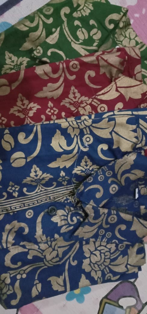 Kemeja Anak Batik Prada Keren / Baju Anak Laki-laki / Hem Anak Batik Pekalongan