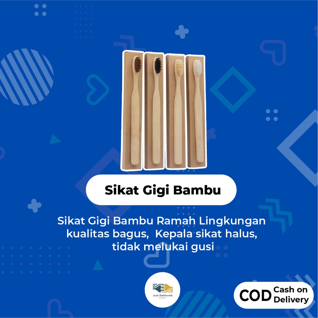 Sikat Gigi Bambu / Bamboo Toothbrush / Sikat Gigi Ramah Lingkungan - Black