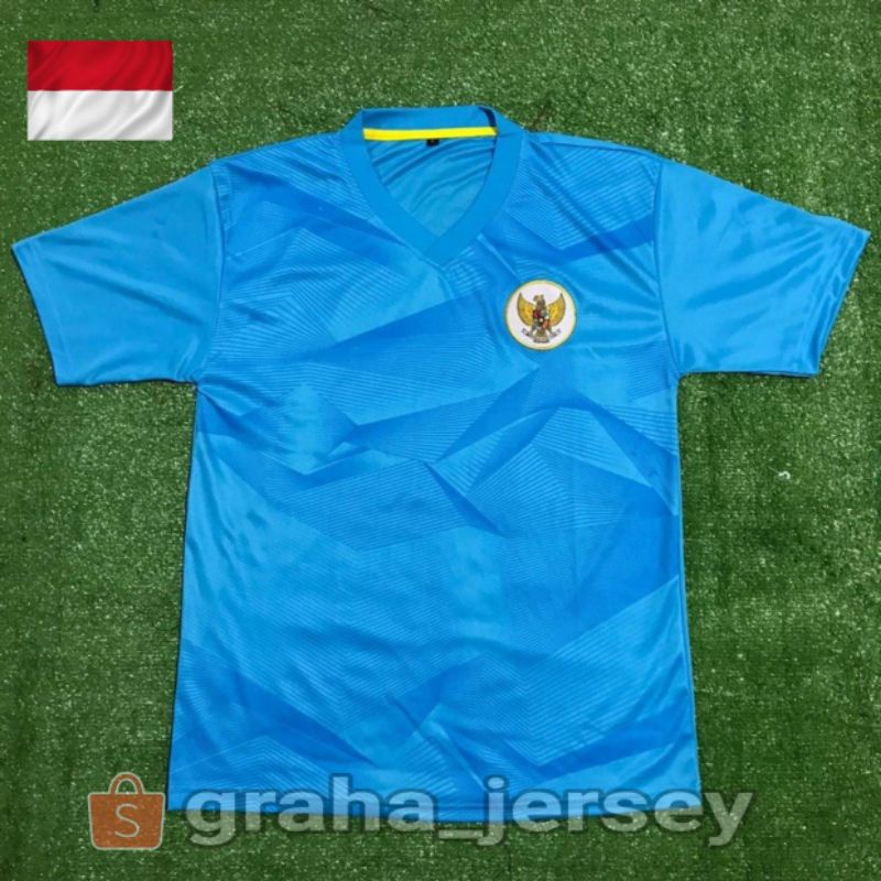 Jersey Timnas Biru Muda 2021 - 2022 Training Latihan Indonesia Terbaru Lokal