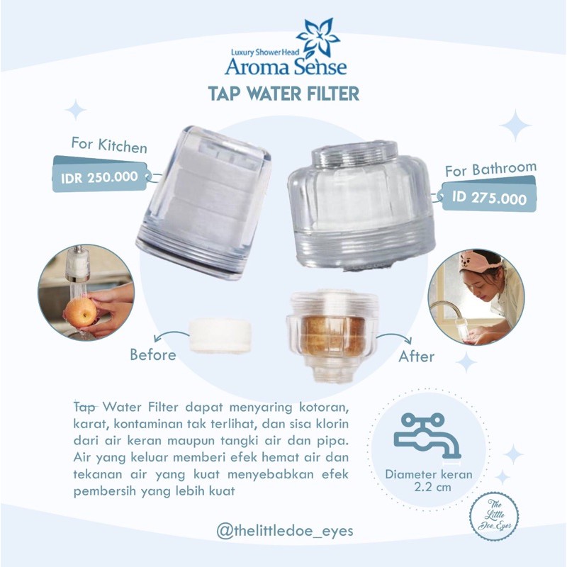 Aroma Sense Tap Water Filter &amp; Microfiber Filter