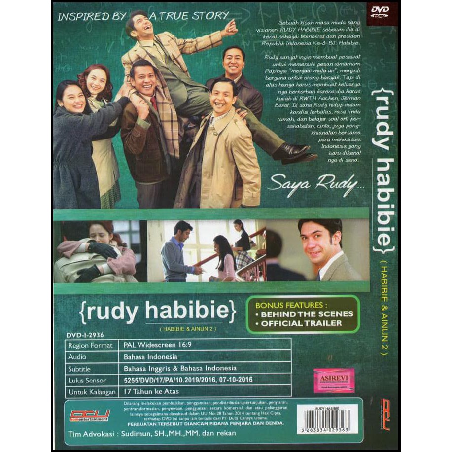 (Best Seller) {Rudy Habibie} (Habibie Dan Ainun 2) Original Dvd Ekonomis