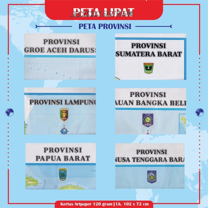 

(TERLARIS) PETA LIPAT PETA BESAR MAP PETA DINDING PROVINSI NANGROE ACEH