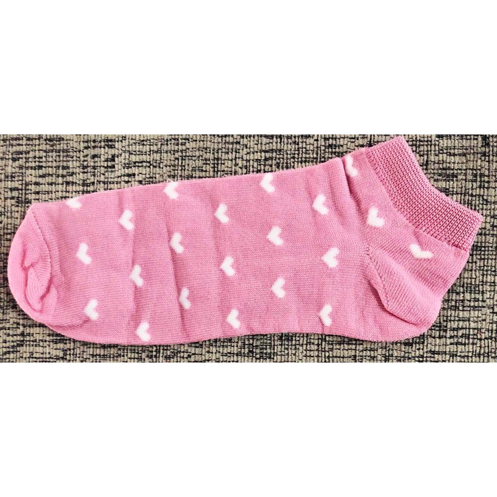 Kaos Kaki Wanita Polos Pendek Aksesoris Sepatu Murah Semata Kaki - LPM Shop-PINK LOVE KKI