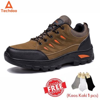 Techdoo Sepatu Hiking Olahraga Pria Tahan Air Non-Slip Panjat Tebing Shoes Outdoor Sport SP101-A