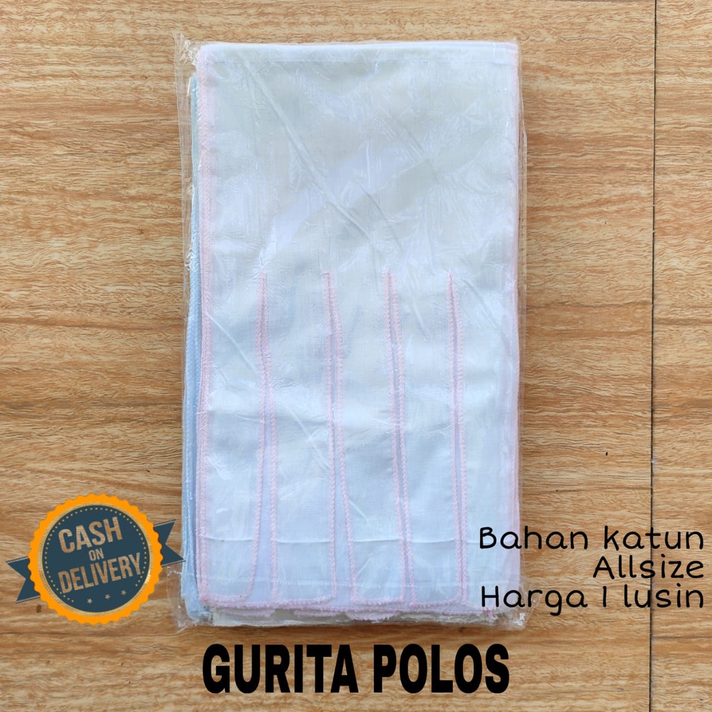 1 LUSIN (12 pcs) Gurita bayi PUTIH MOTIF halus lembut