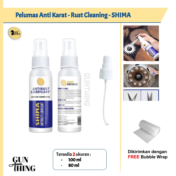 Cairan Pelumas Anti Karat - Penghilang Karat - Shima Rust Remover 100 ml 80ml