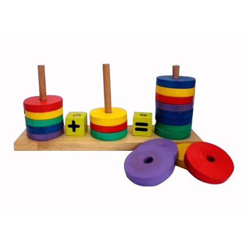 Mainan Edukasi Anak Kayu Atham Toys - Lingkaran Hitung | Montessori | PAUD TK SD