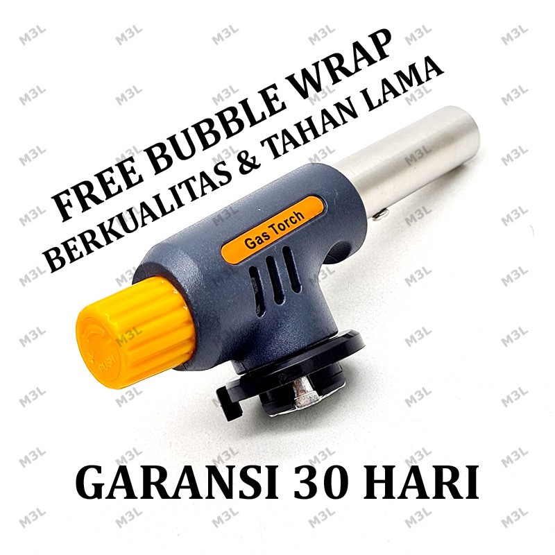 Portable Kepala Gas Torch BBQ Blow Torch Flame Gun Korek