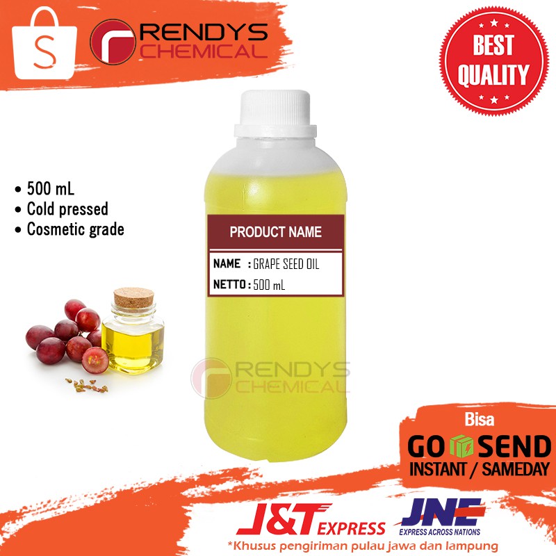 100% Pure Grape Seed Oil 500mL - Minyak Biji Anggur Murni 500 mL - Cold Pressed