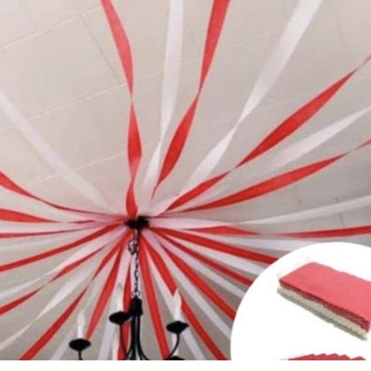 

[PRODUK YM0ZW] Kertas Krep. Hiasan Merah putih. Dekorasi ulang tahun. Kertas hias 0HM