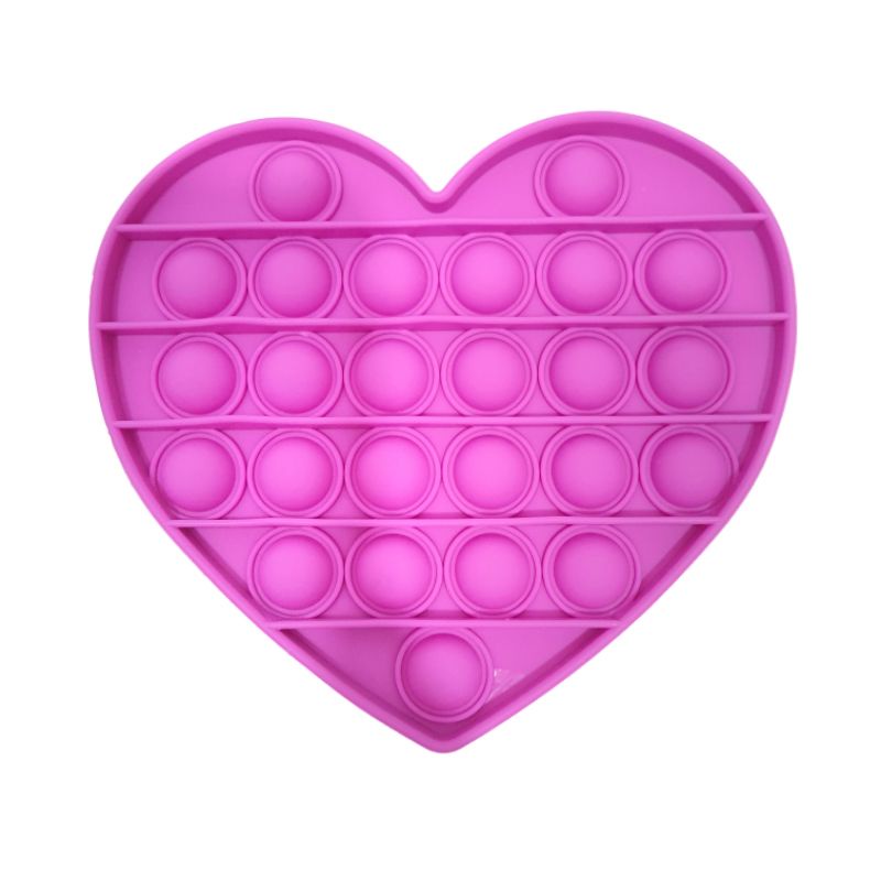 POP IT FIDGET TOY RAINBOW | PUSH POP BUBBLE FIDGET | MAINAN ANAK POP IT KARAKTER | POP IT POLOS-LOVE PURPLE