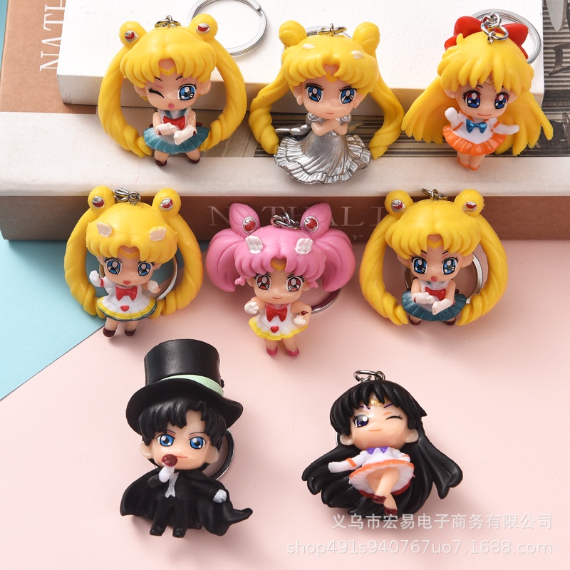 KCSM usagi chibiusa sailor moon figure sailormoon gantungan kunci resin pajangan keychain souvenir