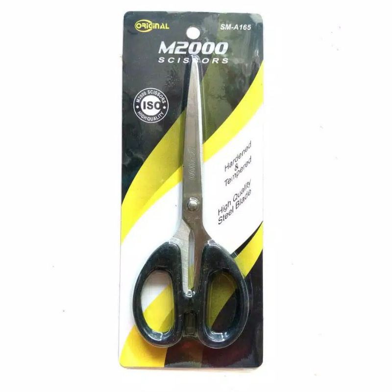 

Gunting Kertas Besi baja warna gagang Hitam Sedang 16cm M2000 Stainless Steel Scissors SM-A165