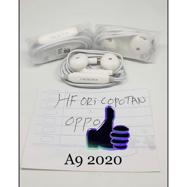 PROMO HANDSFREE CABUTAN OPPO A9 2020 COMPATIBLE FOR ALL SMARTPHONE JACK 3.5MM