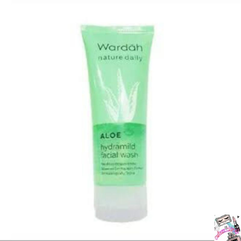 ☃Cutezz_Ching1☃Wardah Nature Daily Aloe Hydramild Facial Wash 100ml