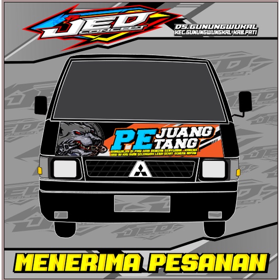 Stiker Decal Cabin Depan Mobil Pick Up L300 Stiker Trulisan Dada Depan Mobil Stiker Pick Up