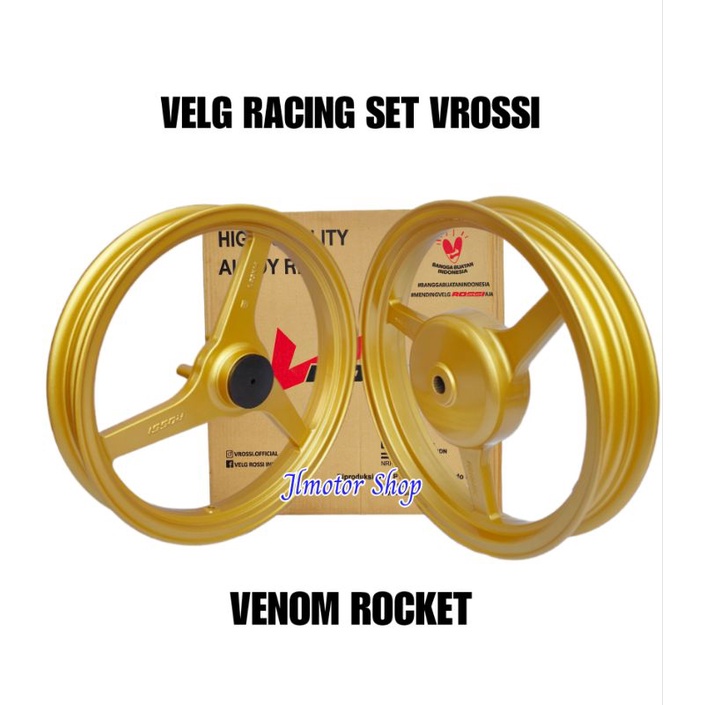 PELEK VELG RACING ROSSI MIO S M3 XEON SOUL GT FINO XRIDE 125 BEAT SCOOPY VARIO 110 125 150 160 GENIO SPACY FREEGO MIO SPORTY MIO SMILE MIO Z MIO GEAR MERK VROSSI VENOM COMET