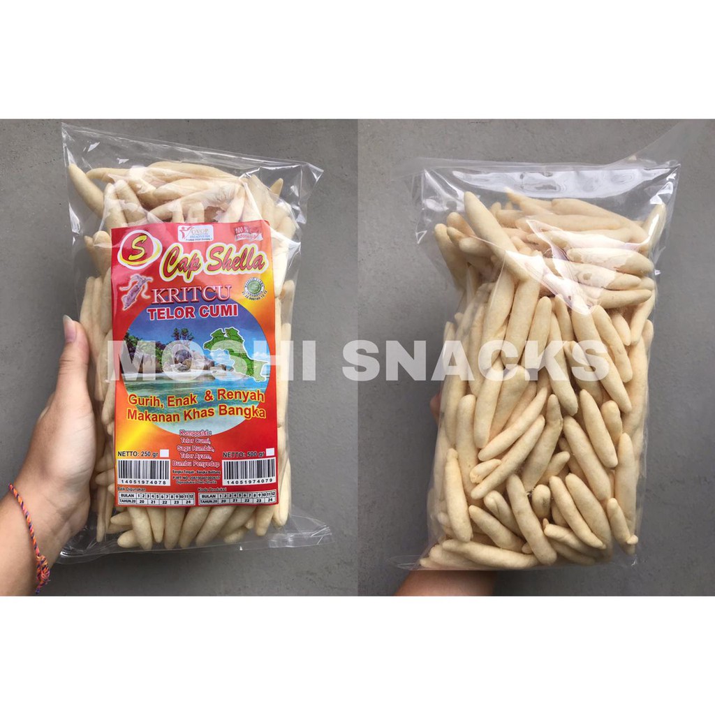 

Kritcu Kerupuk Telor Cumi Cap Shella 250gr Asli Bangka / Kritcu Telur Cumi Bangka