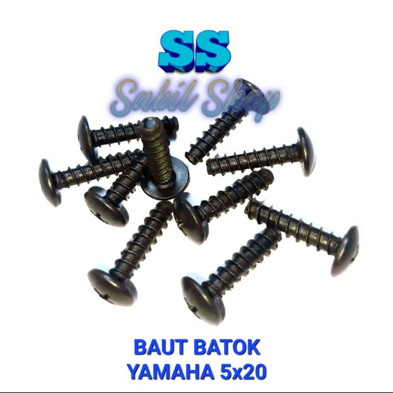 20 PCS Baut Batok YAMAHA 5x20 Baut Body Yamaha Skrup Batok Ukuran M5x20