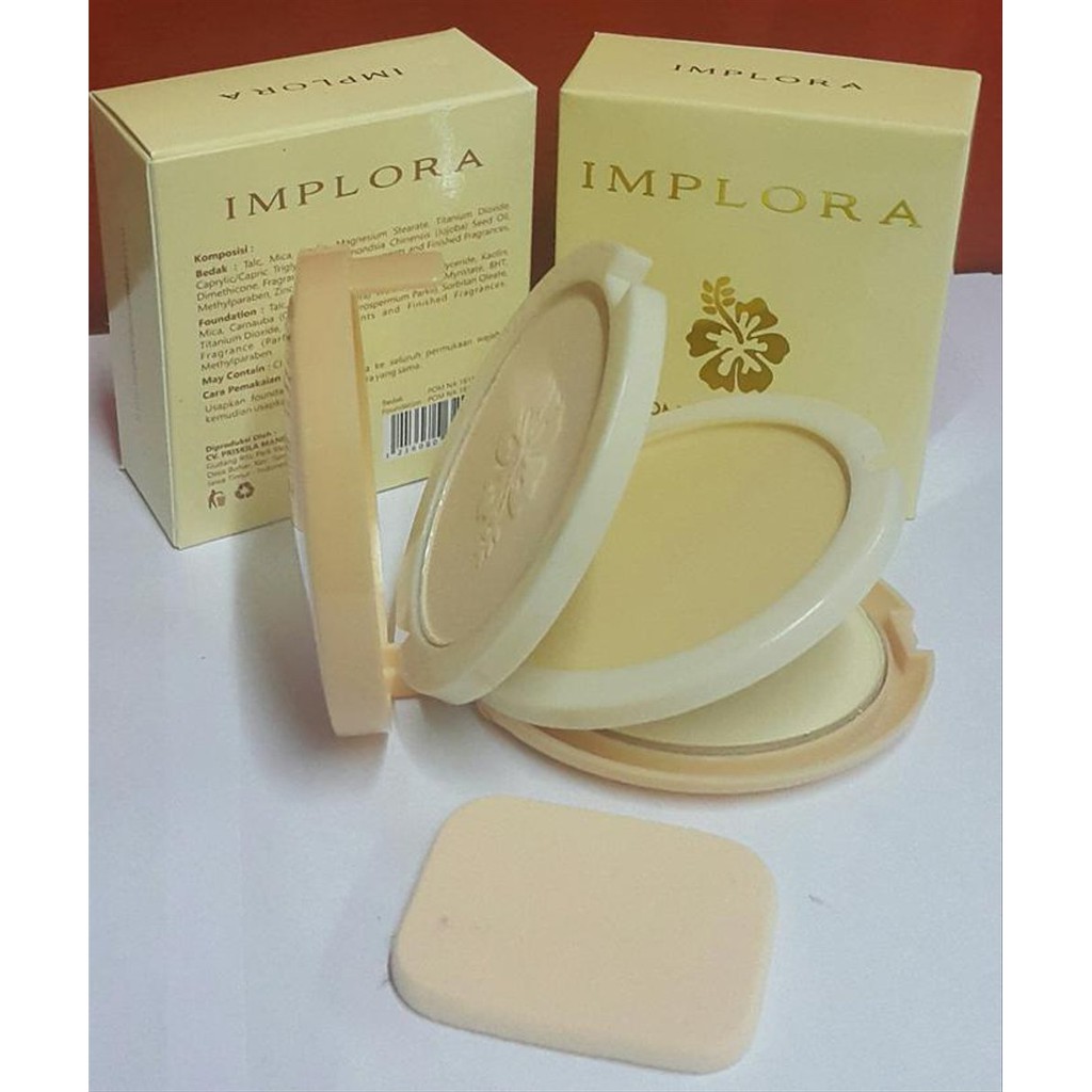 IMPLORA COMPACT POWDER 3 IN 1 ORIGINAL / BEDAK FOUNDATION / DUS KUNING Girlsneed77