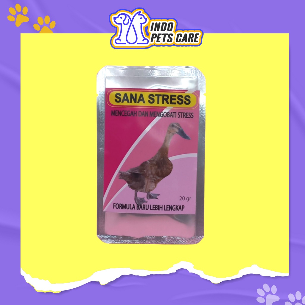 OBAT ANTI STRESS BEBEK ITIK UNGGAS - SANA STRESS 20GR - MENCEGAH & MENGOBATI STRES & TINGKATKAN IMUN
