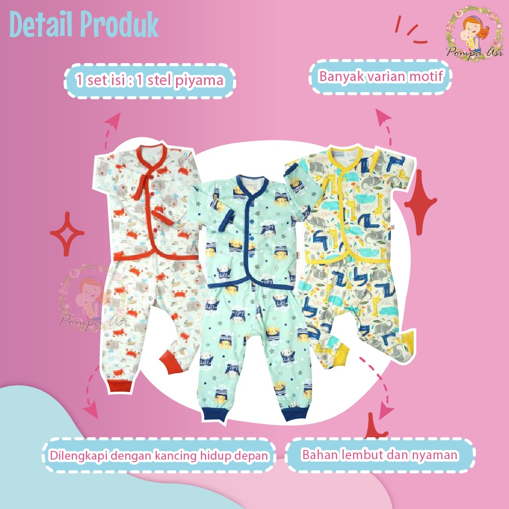 Libby Set Baju Panjang Celana Panjang Setelan Tidur Harian Bayi Dan Anak By Mallpompaasi