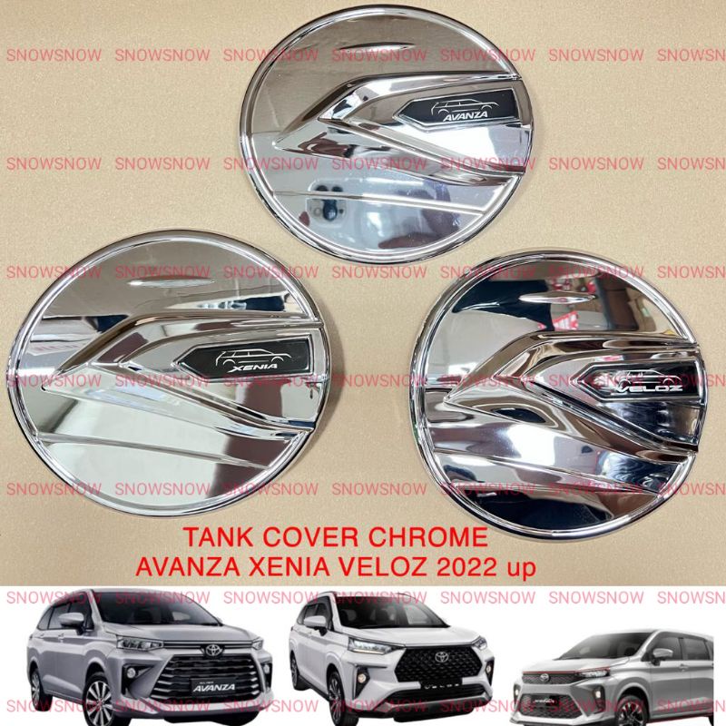 Tank Cover Avanza Xenia Veloz 2021 2022 2023 2024 2025 Platinum Hitam Chrome Carbon