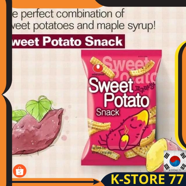 

MAKANAN KOREA RINGAN/SNACK KOREA HALAL/SNACK INSTAN NONGSHIM KOREAN SWEET POTATO SNACK UBI KOREA