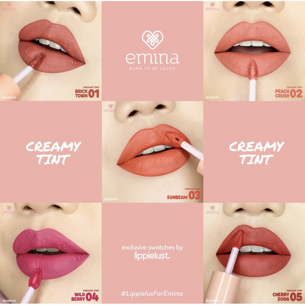 EMINA Creamy Tint NEW 1-5 3.6g-lip tint creammy emina creamytint (Valensia)