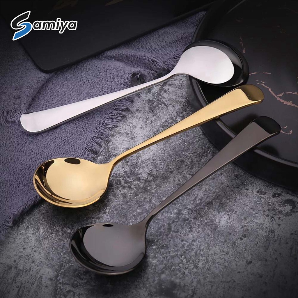 cupping spoon coffee / sendok kopi stainless / sendok teh bulat / dessert spoon / barista tools