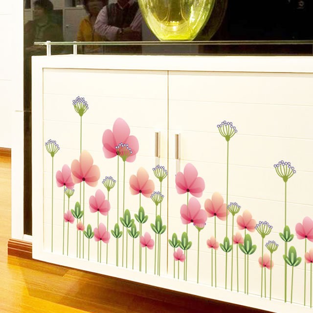 RELIZA WALL STICKER BUNGA TULIP FLOWER GRASS AY7205 STIKER DINDING TULIP
