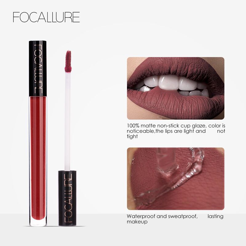 Official Distributor - Focallure Waterproof Matte Liquid Lipstick FA57 Long Lasting Lipstick